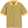 Silas Polo Shirt, Yellow & Denim Stripe - Polo Shirts - 1 - thumbnail