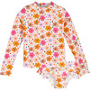 Sloane Bikini Bottom & Rashguard Set, Confetti Floral - Two Pieces - 1 - thumbnail