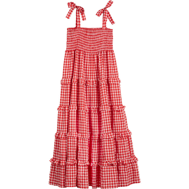 Women's Brooklyn Dress, Vintage Pink & Paprika Gingham - Dresses - 1