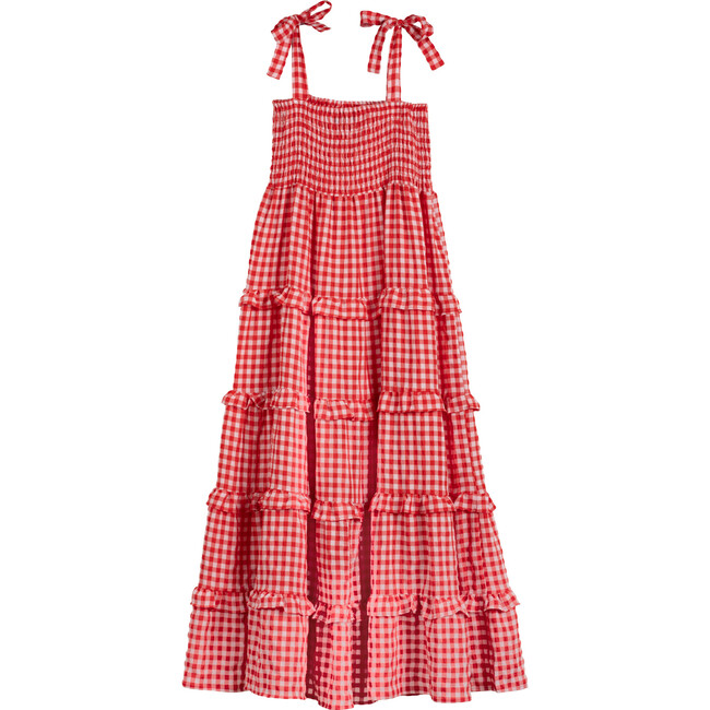 Women's Brooklyn Dress, Vintage Pink & Paprika Gingham - Dresses - 2