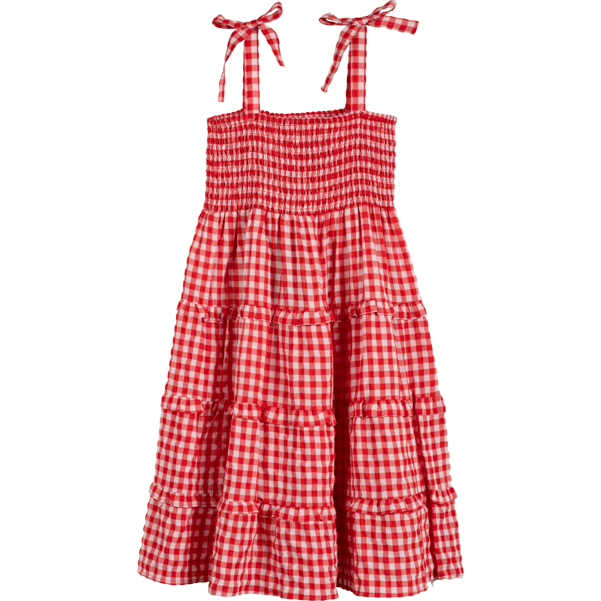 Brianna Dress, Vintage Pink & Paprika Gingham - Maison Me Dresses |  Maisonette