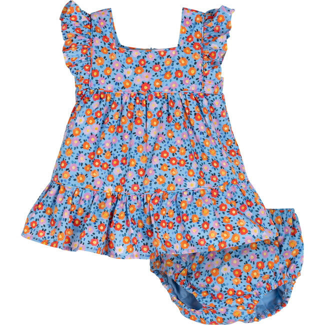 Baby Jo Dress, Tranquil Blue Floral - Dresses - 1