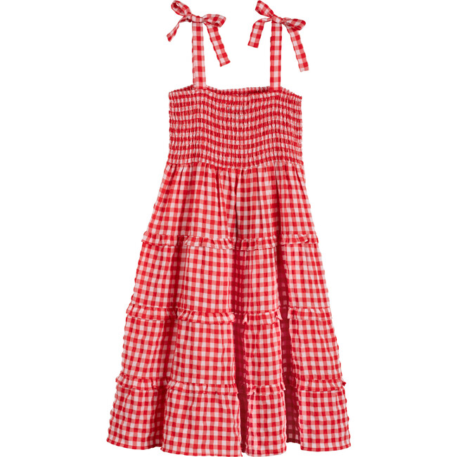 Brianna Dress, Vintage Pink & Paprika Gingham - Dresses - 2