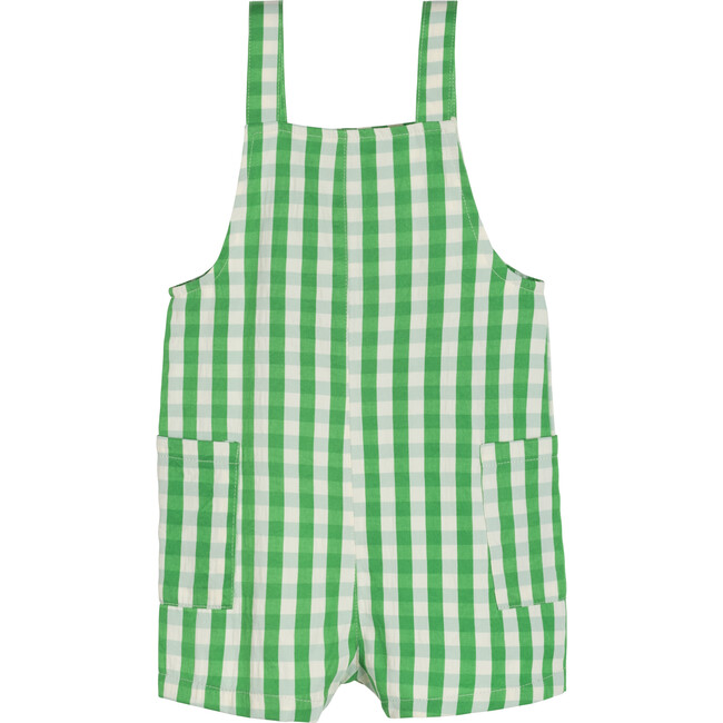 Baby Matteo Overall, Mint Gingham - Rompers - 2