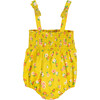 Baby Blakely Smocked Bubble Romper, Floral Buttercup - Rompers - 2