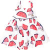 Sierra Smocked Back Ruffle Print Dress, Slice Of Summer - Dresses - 1 - thumbnail