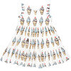 Kelsey Tiered Bottom Ruffle Print Dress, Vintage Soft Serve - Dresses - 1 - thumbnail