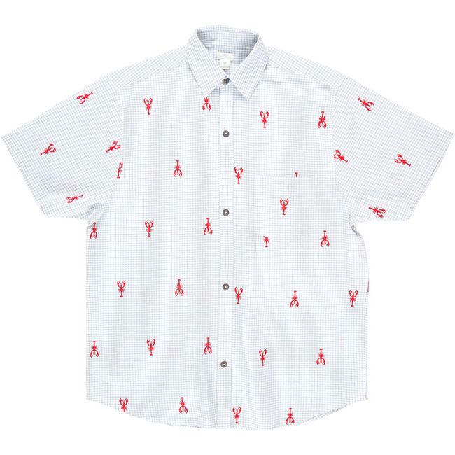 Mens Jack Short Sleeve Print Shirt, Lobster Check - Shirts - 1
