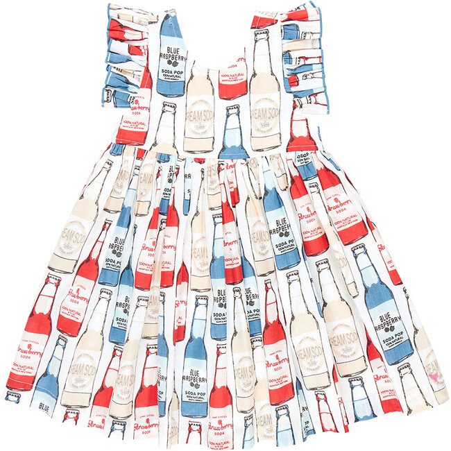 Liv Ruffle Strap Fully Lined Print Dress, Soda Pop - Dresses - 1