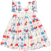 Liv Ruffle Strap Fully Lined Print Dress, Soda Pop - Dresses - 1 - thumbnail