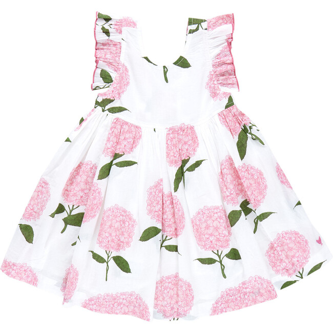 Pink selling Chicken floral tiered soft cotton ruffle Dress