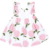 Liv Ruffle Straps Fully Lined Dress, Pink Hydrangeas - Dresses - 1 - thumbnail