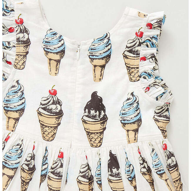 Kelsey Tiered Bottom Ruffle Print Dress, Vintage Soft Serve - Dresses - 2