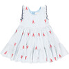 Kelsey Tiered Bottom Ruffle Print Dress, Lobster Check - Dresses - 1 - thumbnail