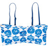 Women's Courtney Front Ruched Swim Top, Blue Flower Bud - One Pieces - 1 - thumbnail