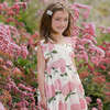 Liv Ruffle Straps Fully Lined Dress, Pink Hydrangeas - Dresses - 2 - thumbnail