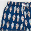 Mens Velcro Back Pocket Swim Trunk, Navy Soft Serve - Swim Trunks - 3