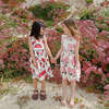 Liv Ruffle Straps Fully Lined Dress, Pink Hydrangeas - Dresses - 3 - thumbnail