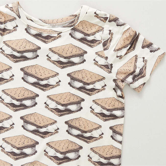 Bamboo Short Sleeve Print Pajama Set, S'Mores - Pajamas - 4