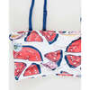 Women's Courtney Front Ruched Print Swim Top, Watermelon Puzzle - One Pieces - 4