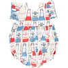 Baby Girls Liv Ruffle Print Bubble, Soda Pop - Onesies - 1 - thumbnail