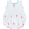 Baby Girls Kelsey Ruffle Print Bubble, Lobster Check - Onesies - 1 - thumbnail