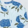 Baby Bamboo Short Sleeve Romper, Light Blue Hydrangeas - Rompers - 2
