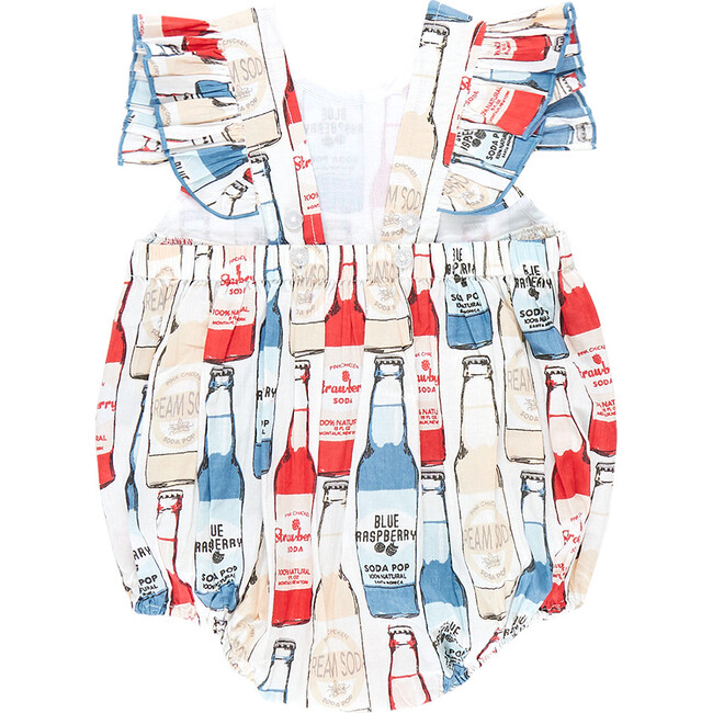 Baby Girls Liv Ruffle Print Bubble, Soda Pop - Onesies - 4