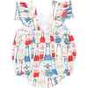 Baby Girls Liv Ruffle Print Bubble, Soda Pop - Onesies - 4