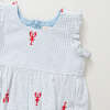 Baby Girls Kelsey Ruffle Print Bubble, Lobster Check - Onesies - 4