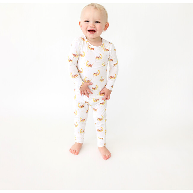 Finley Long Sleeve Basic Pajama, White - Pajamas - 4