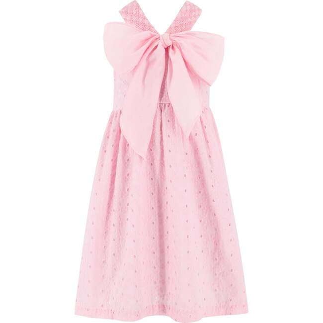 Il Pellicano Girls Eyelet Dress, Pink