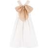 Il Pellicano Girls Statement Bow Dress, White - Dresses - 1 - thumbnail