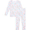 Lydia Long Sleeve Basic Pajama, White - Pajamas - 1 - thumbnail