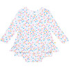 Lydia Long Sleeve Bubble Romper Dress, White - Dresses - 1 - thumbnail