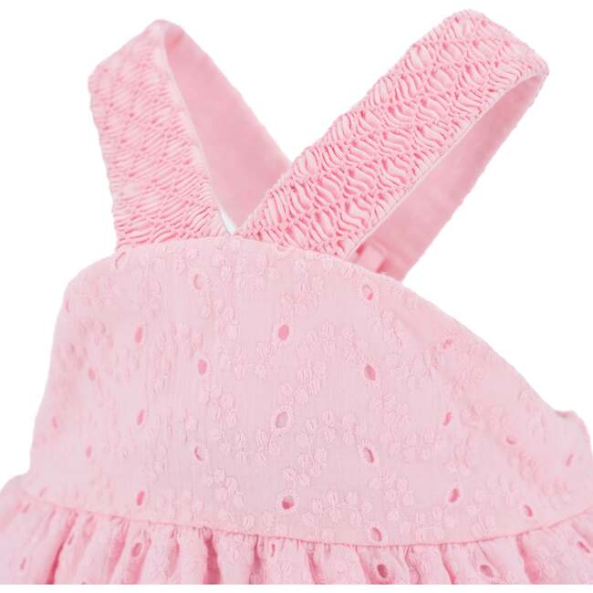 Il Pellicano Eyelet Baby Girl Bubble, Pink - Dresses - 3