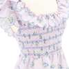 Positano Women's Flutter Sleeve Violet Dress, Lavender - Dresses - 3