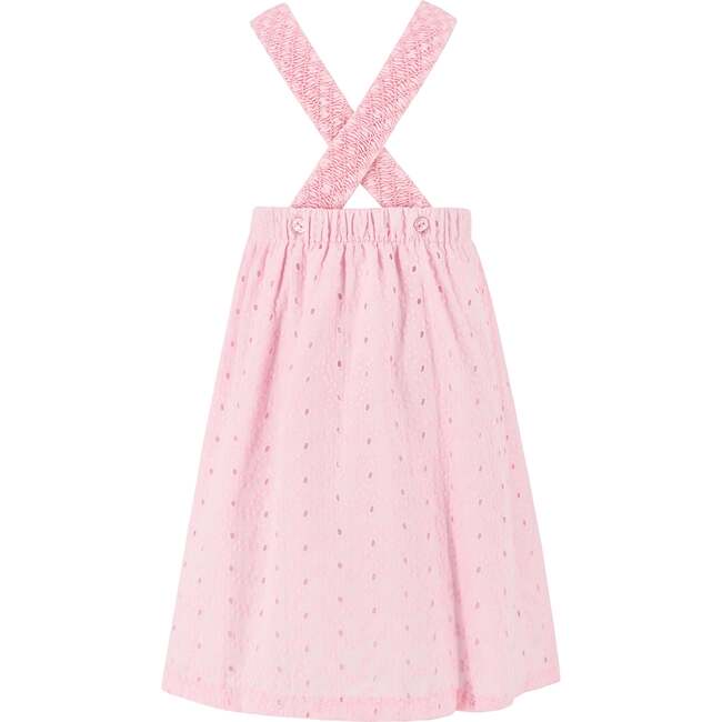 Il Pellicano Girls Eyelet Dress, Pink - Dresses - 6