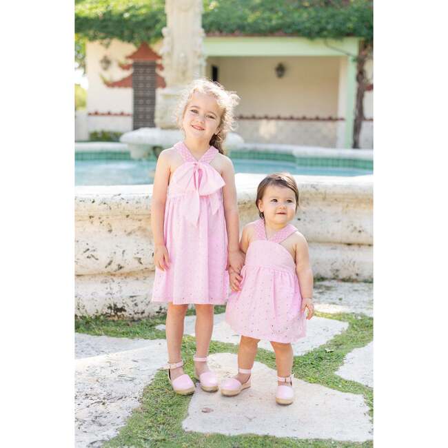 Il Pellicano Eyelet Baby Girl Bubble, Pink - Dresses - 4