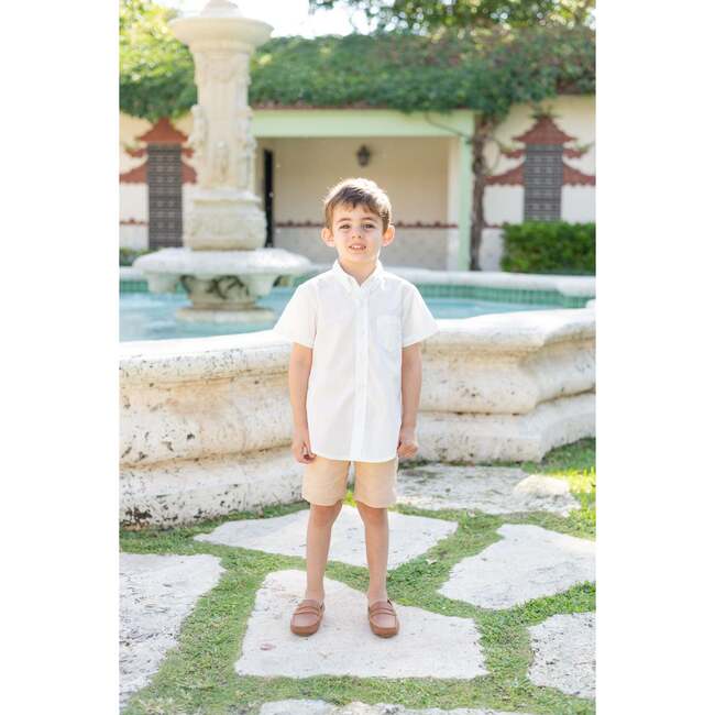 Il Pellicano Button Front Boy Set, White - Mixed Apparel Set - 4