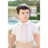 Il Pellicano Baby Boy Embroidered Button-On, White - Rompers - 7