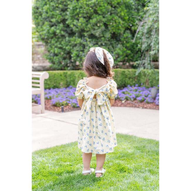 Positano Girl Puff Sleeve Dress, Yellow Floral - Dresses - 7