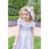 Positano Girls Flutter Sleeve Dress, Lavender Floral - Dresses - 7 - thumbnail