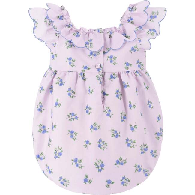 Positano Baby Girl Bubble, Lavender Floral - Onesies - 6
