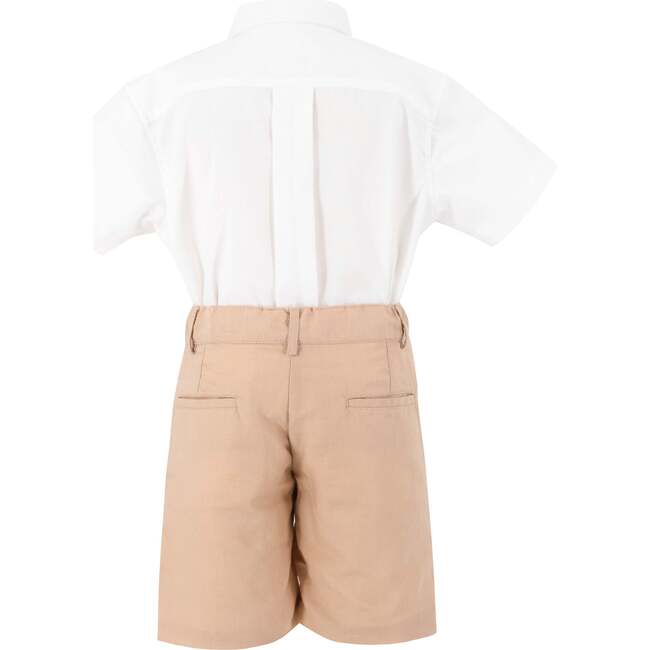 Il Pellicano Button Front Boy Set, White - Mixed Apparel Set - 6