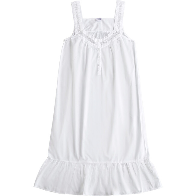 Women's Courtney Sleeveless Nightgown, White
