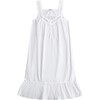 Women's Courtney Sleeveless Nightgown, White - Nightgowns - 1 - thumbnail