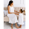 Women's Vicki Smocked Sleeveless Nightgown, White And Blue - Nightgowns - 2