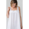 Women's Maeve Strap Sleeves Nightgown, White - Nightgowns - 2