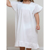 Amelia Smocked Short Sleeve Dress, White And Blue - Dresses - 4